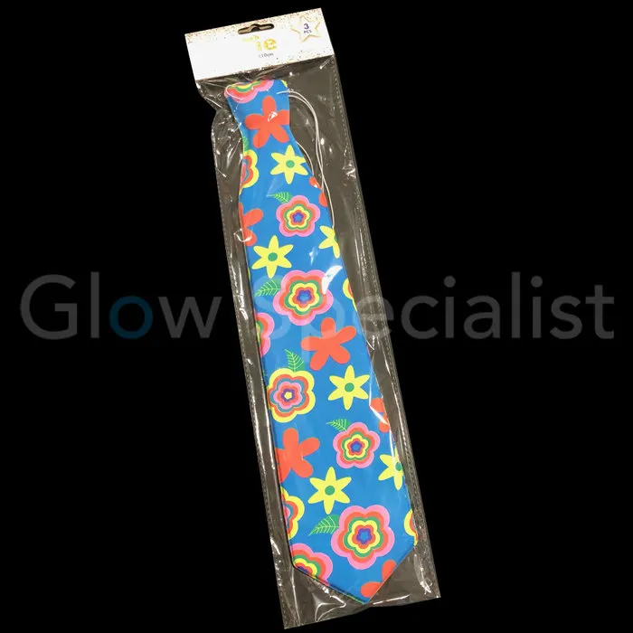 Glow Specialist UV/BLACKLIGHT PARTY STROPDAS - MET RETRO PRINT - SET VAN 3