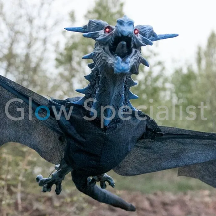 Europalms HALLOWEEN FLYING DRAGON 120 CM - WITH LIGHT AND SOUND