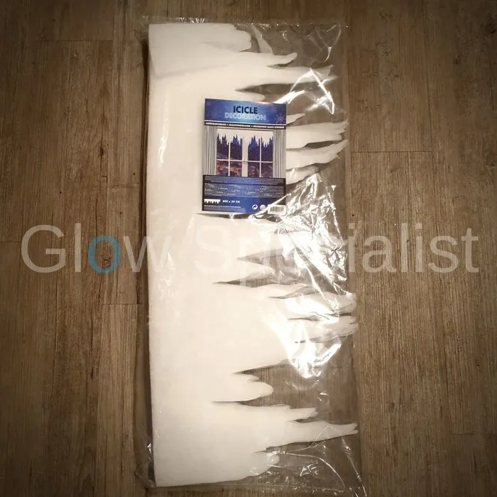 UV / BLACKLIGHT ICICLE DECORATION - 8 M X 30 CM
