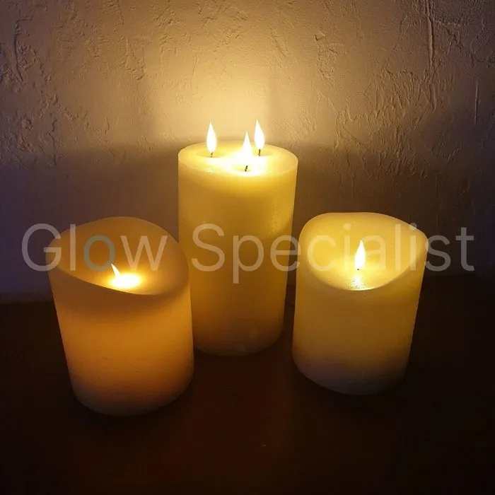 Simuflame SIMUFLAME 3 WICK XL LED CANDLE - WITH REMOTE CONTROL - 25 CM