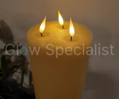 Simuflame SIMUFLAME 3 WICK XL LED CANDLE -  WITH REMOTE CONTROL - 25 CM