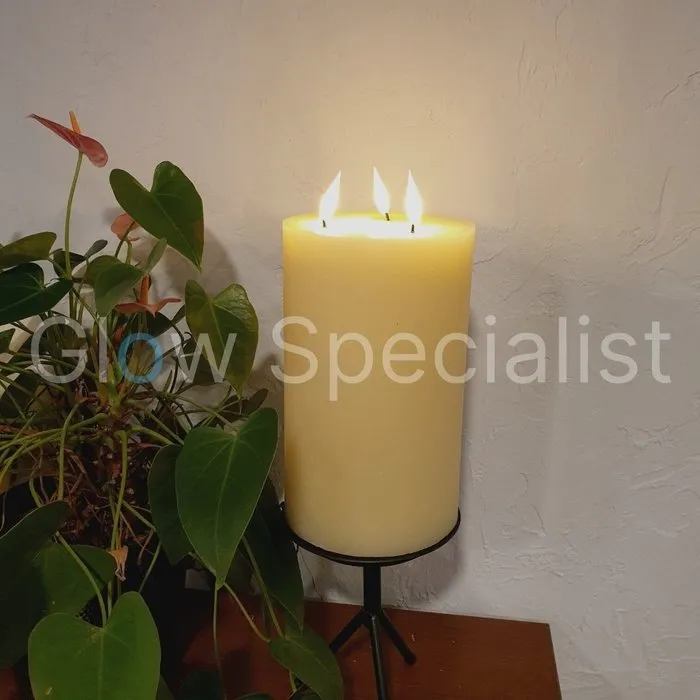 Simuflame SIMUFLAME XL LED KAARS - 3 LONTEN - MET AFSTANDBEDIENING - 25 CM