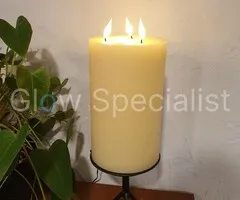 Simuflame SIMUFLAME 3 WICK XL LED CANDLE -  WITH REMOTE CONTROL - 25 CM