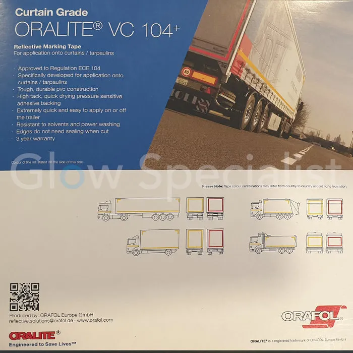 ORALITE® ORALITE REFLECTEREND MARKERINGSTAPE - GEEL - PER METER