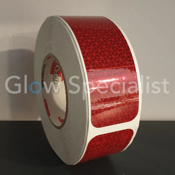 ORALITE® ORALITE REFLECTIVE MARKING STICKERS - RED - PER METER (6 LABELS)