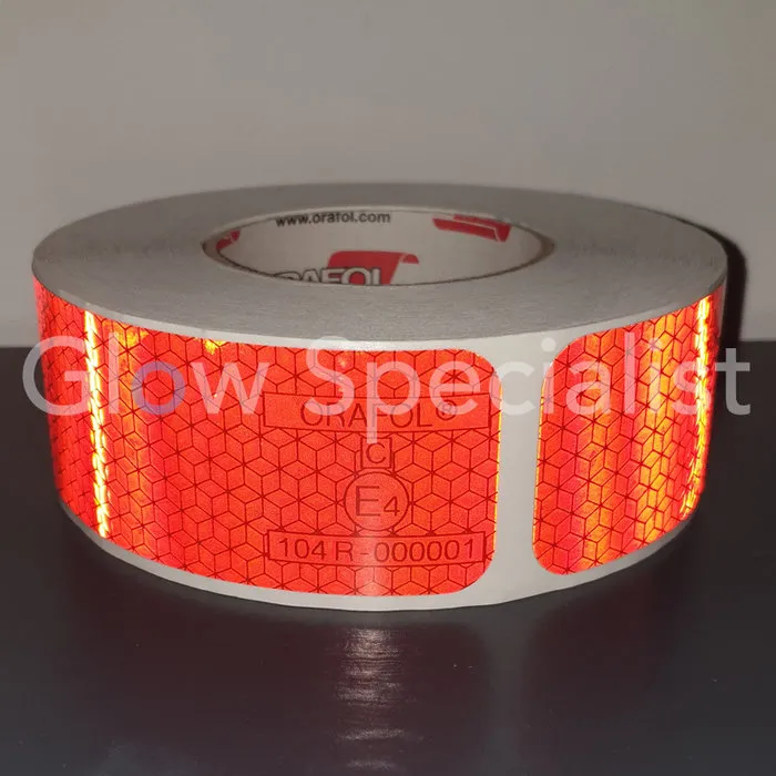 ORALITE® ORALITE REFLECTIVE MARKING STICKERS - RED - PER METER (6 LABELS)