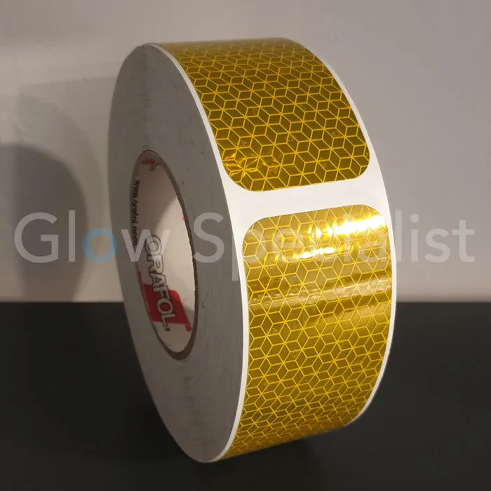 ORALITE® ORALITE REFLECTERENDE MARKERING STICKERS - GEEL - PER METER (6 STICKERS)