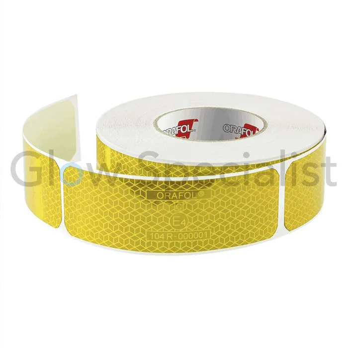 ORALITE® ORALITE REFLECTERENDE MARKERING STICKERS - GEEL - PER METER (6 STICKERS)