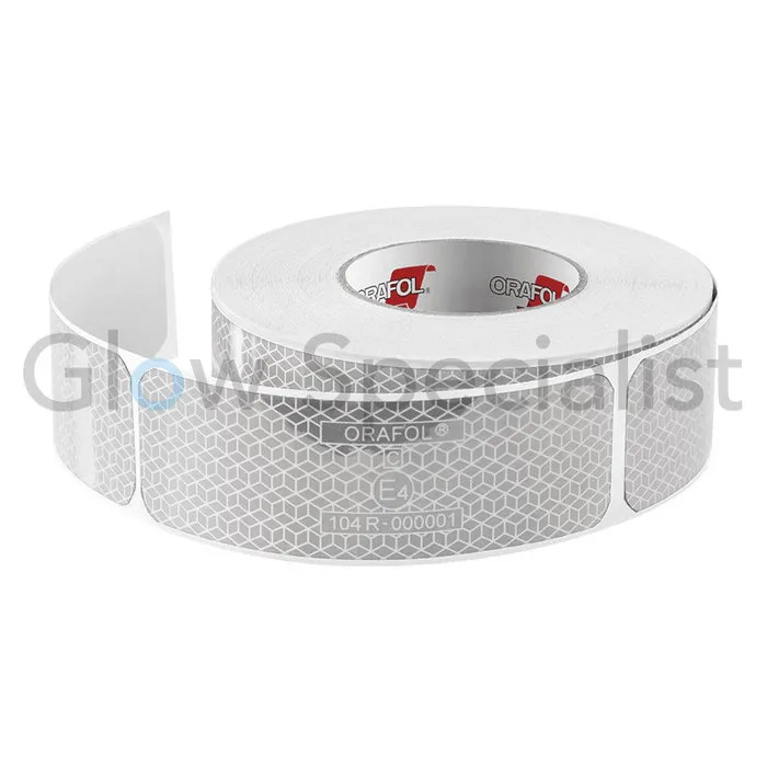 ORALITE® ORALITE REFLECTIVE MARKING STICKERS - WHITE - PER METER (6 LABELS)