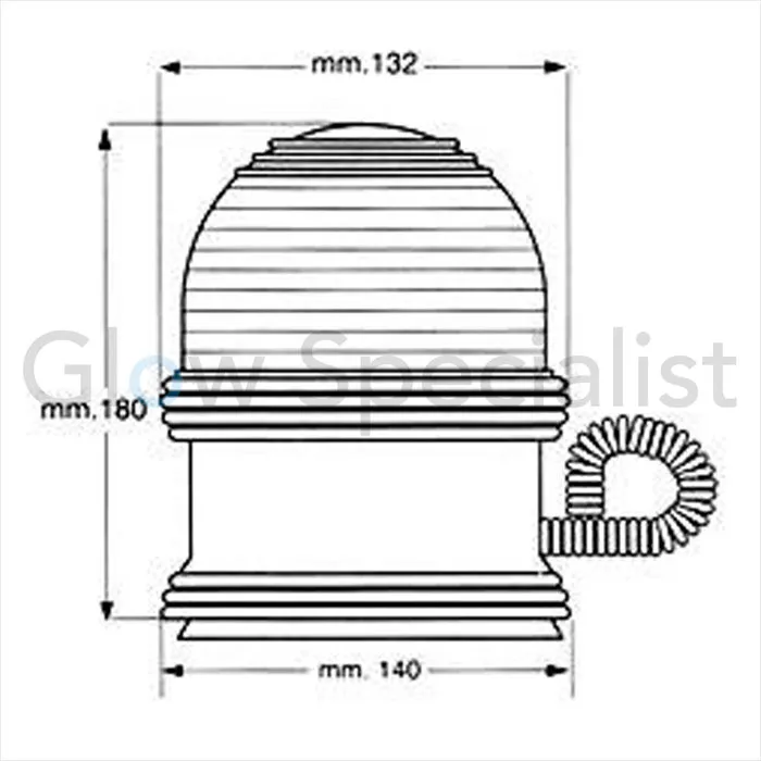 ZWAAILICHT H1 MICRO - MAGNETISCH - 12V - ORANJE
