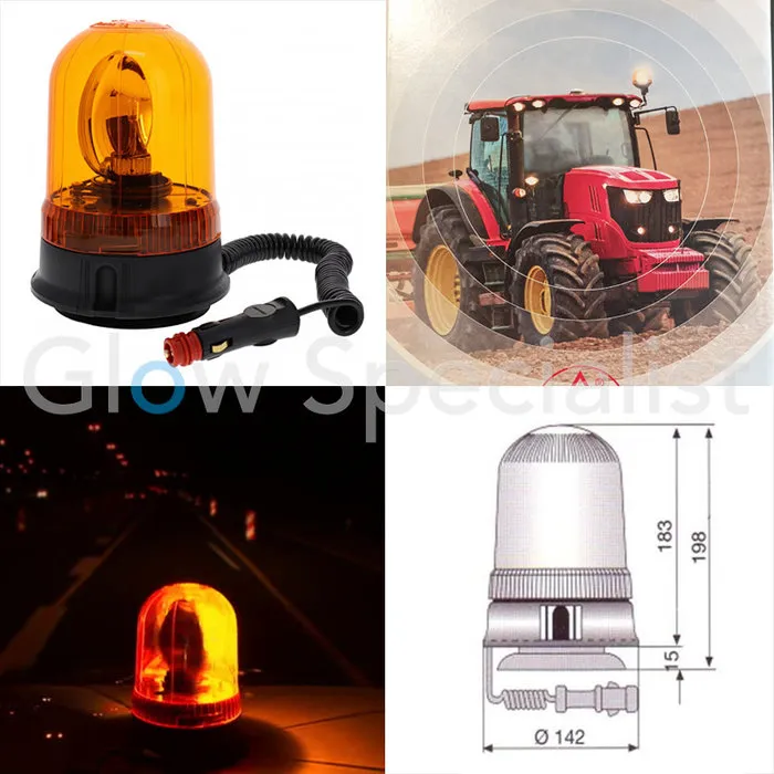 BEACON 'H1 PULSAR' - MAGNETIC -12V - ORANGE