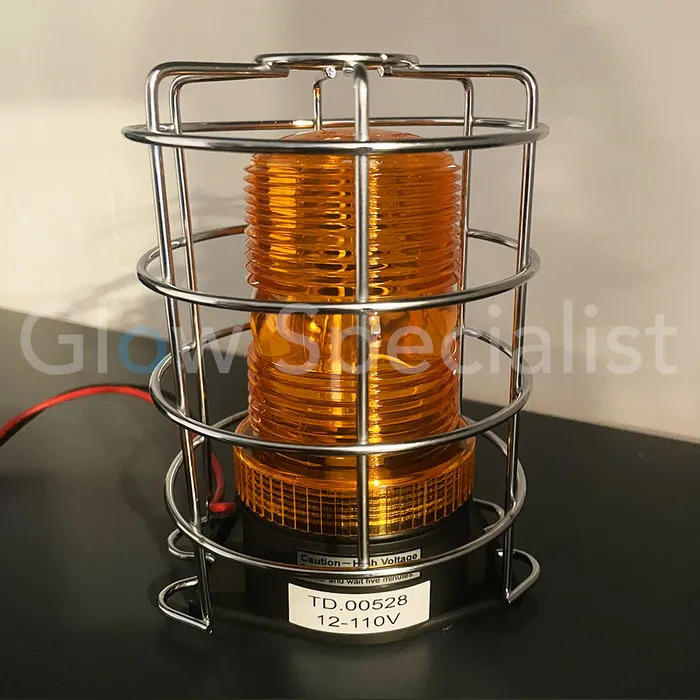 LED FLITSLICHT  - 12V-110V - PLATTE VASTE MONTAGE - ORANJE