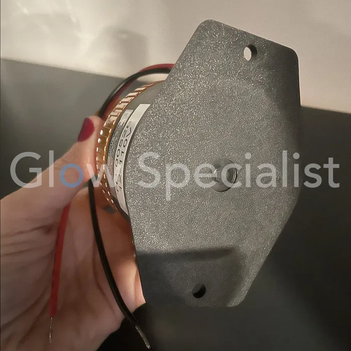 LED STROBE LIGHT - 12V-110V - FLAT FIXED MOUNTING - ORANGE