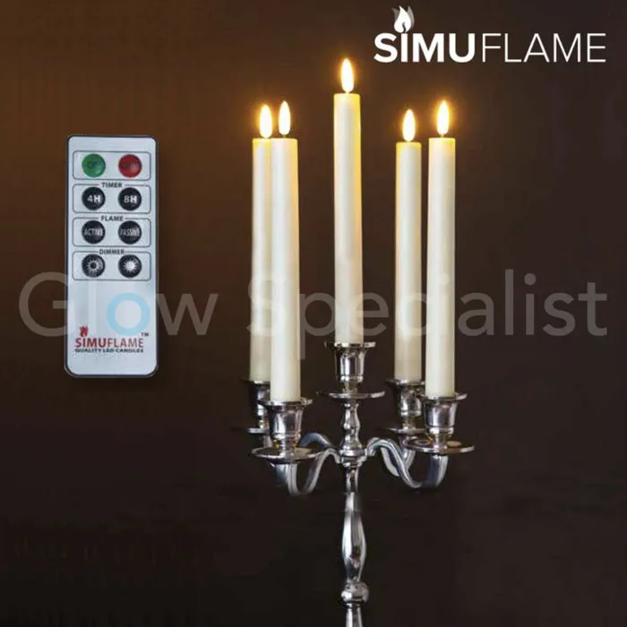 Simuflame LED SIMUFLAME CANDLES WITH REMOTE CONTROL - IVORY -SET OF 2