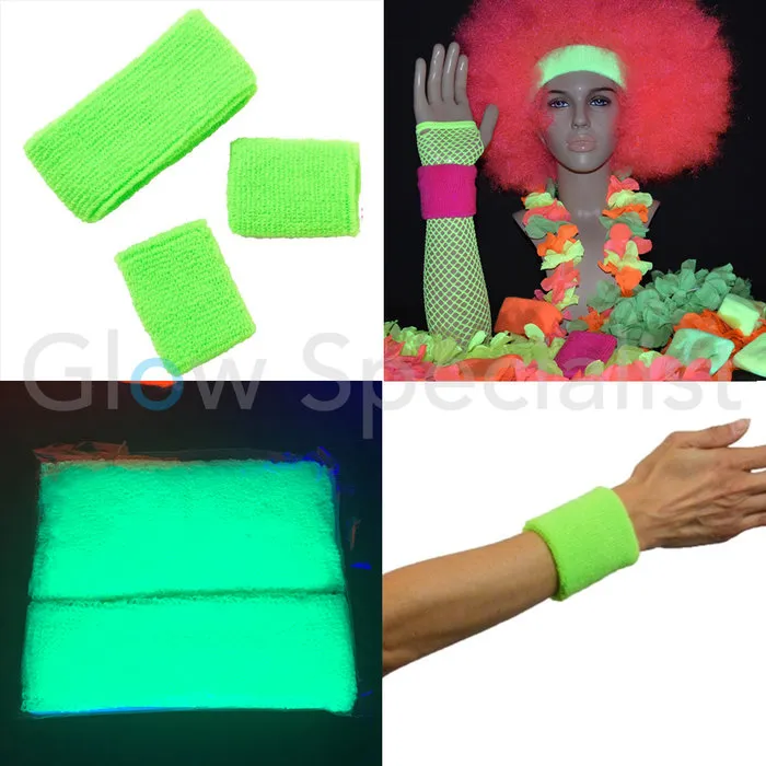Glow Specialist UV NEON HEADBAND + 2 WRIST BANDS - SET OF 3 PCS