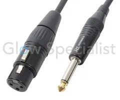 Pd Connex POWER DYNAMICS CONNEX - KABEL XLR FEMALE STEREO - 6,3 MM MONO - 6 METER
