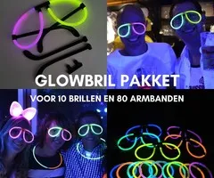 Glow Specialist GLOWBRIL PAKKET: 10 BRILLEN EN 80 ARMBANDEN