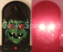 HALLOWEEN DEURBEL -  MET LICHT EN GELUID - HEKS