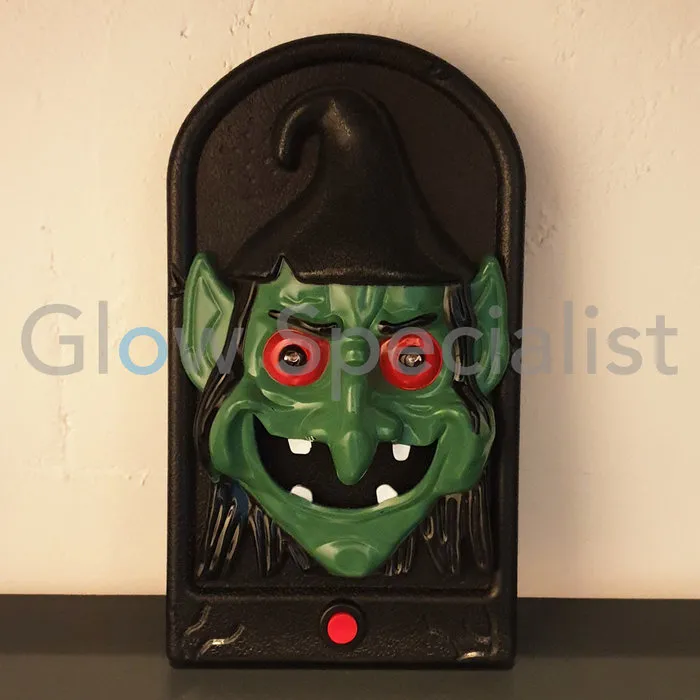 HALLOWEEN DOORBELL -  WITH LIGHTS AND SOUND EFFECTS - WITCH