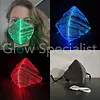 LIGHT UP FIBRE OPTIC FACE MASK - RECHARGEABLE - 11 POSITIONS