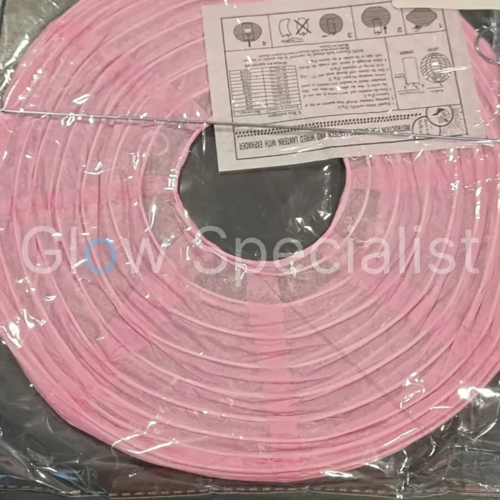 LIGHT PINK PAPER LAMPION - PER PIECE FROM