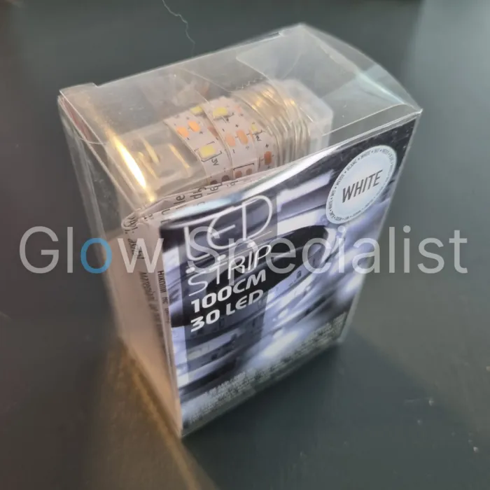 LED Strip – 1 Meter – 30 Koelwitte LEDs – Batterijgevoed – Voor Spiegel, Kast, Reclameborden & Decor