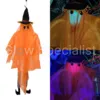 Europalms HALLOWEEN ORANGE GHOST WITH WITCH HAT - COLOR CHANGING - 150 CM