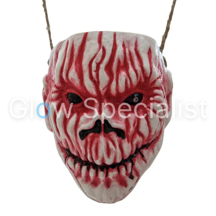 HALLOWEEN HANGING SKULL WITH BLUE LED EYES