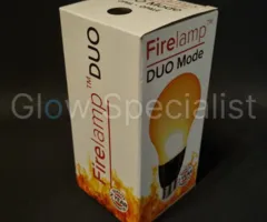 Firelamp FIRELAMP™ 3W - DUO MODE - 300 LUMEN - E27 - 64 SMD - 1800K - OPAAL - ZWART
