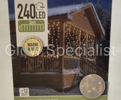 LIGHT CURTAIN - 240 LEDS - 12 FUNCTIONS - 2 M - WARM WHITE - IP44