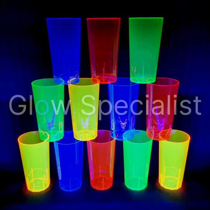 Glow Specialist UV/BLACKLIGHT NEON DRINKGLAZEN - 12 STUKS