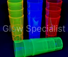 Glow Specialist UV/BLACKLIGHT NEON DRINKING GLASSES - 12 PIECES