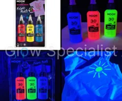 TEXTILE DYE - UV / BLACKLIGHT - SET OF 3 - RED, YELLOW, BLUE