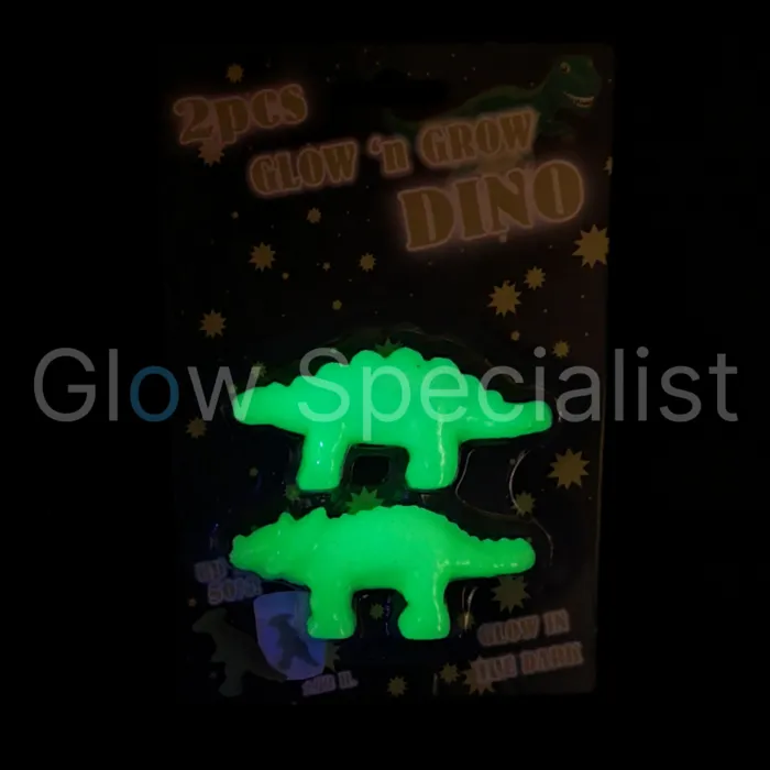 GROEI DINO - GLOW IN THE DARK - SET VAN 2