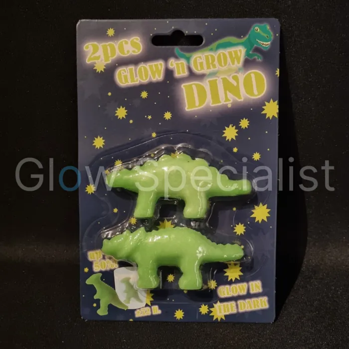 GROEI DINO - GLOW IN THE DARK - SET VAN 2