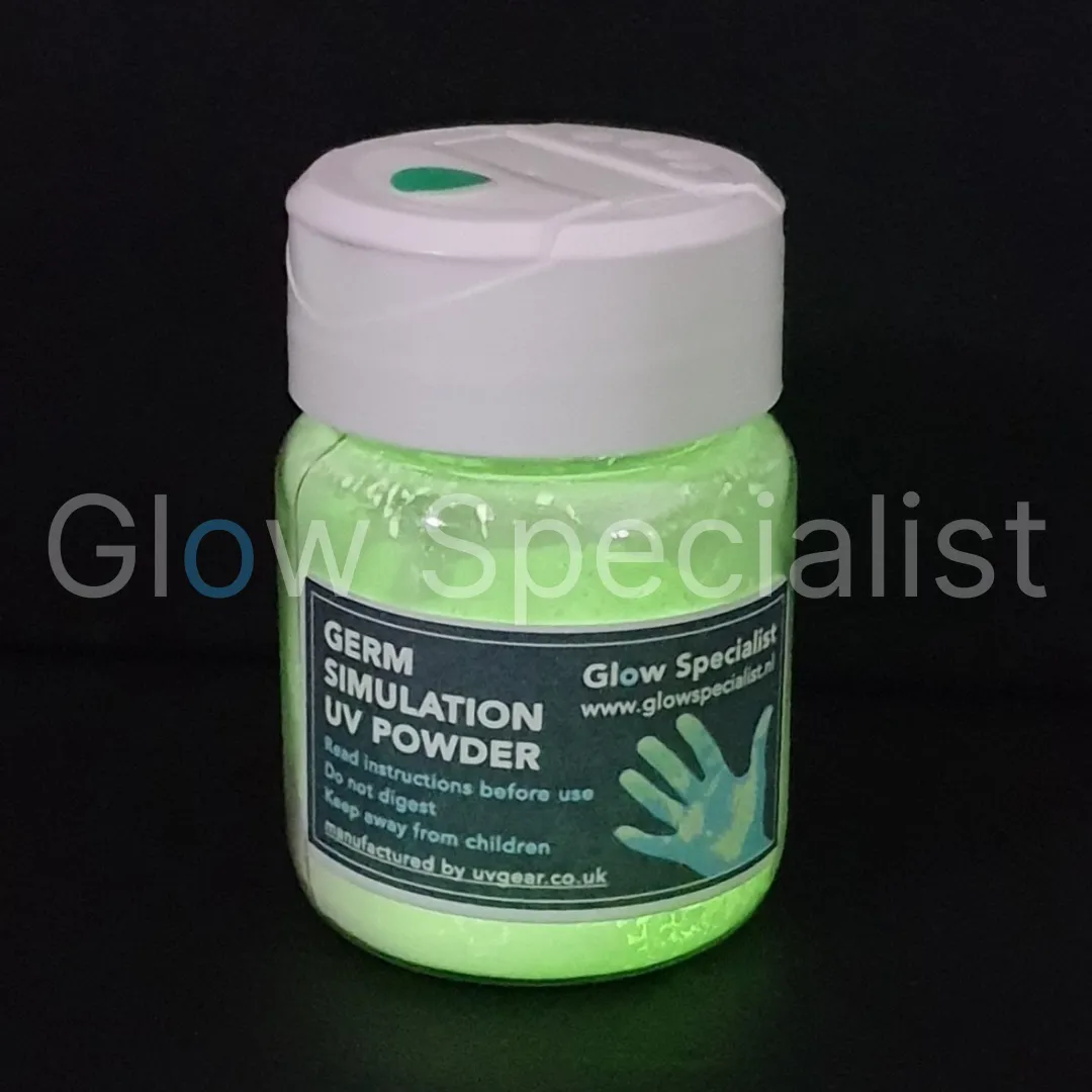 UV Germ Simulation Poeder – Hygiënetraining onder UV‑licht