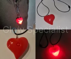 NECKLACE WITH RED LED HEART - BLINCKING