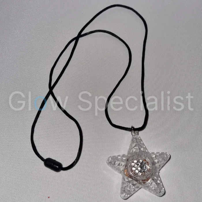 NECKLACE WITH FLASHING LED STAR