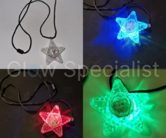 NECKLACE WITH FLASHING LED STAR