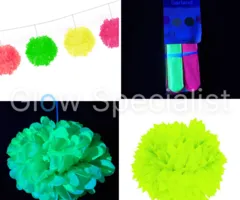 Folat UV/BLACKLIGHT  POMPOM SLINGER - MULTICOLOR - 3 M