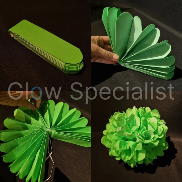 UV/BLACKLIGHT POM POM - NEON GREEN - 30 CM