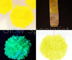 UV/BLACKLIGHT POM POM - NEON YELLOW - 30 CM