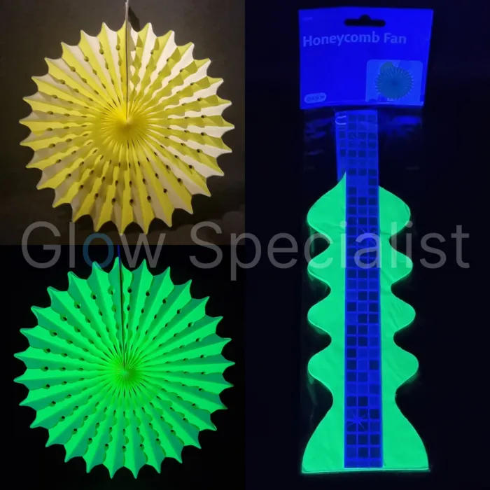 UV/BLACKLIGHT NEON HONEYCOMB FAN