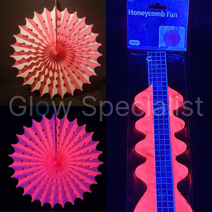 UV/BLACKLIGHT NEON HONEYCOMB FAN