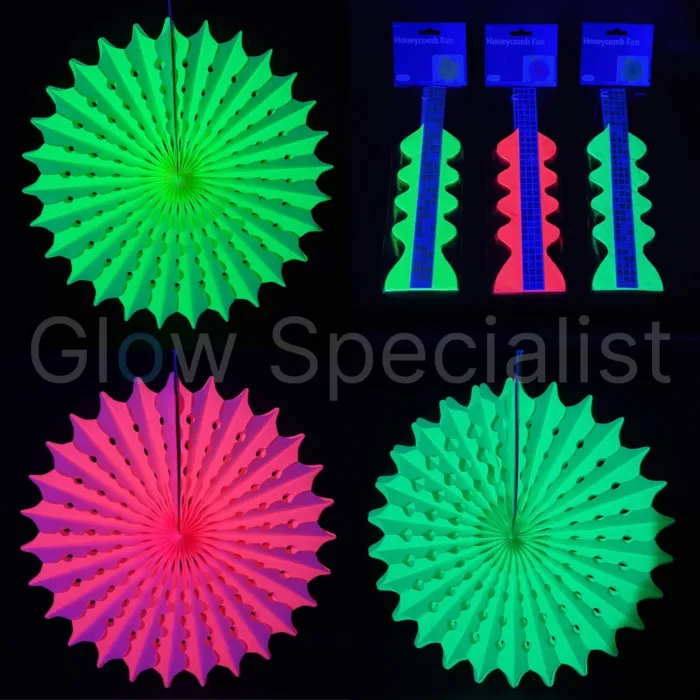 UV/BLACKLIGHT NEON HONEYCOMB FAN