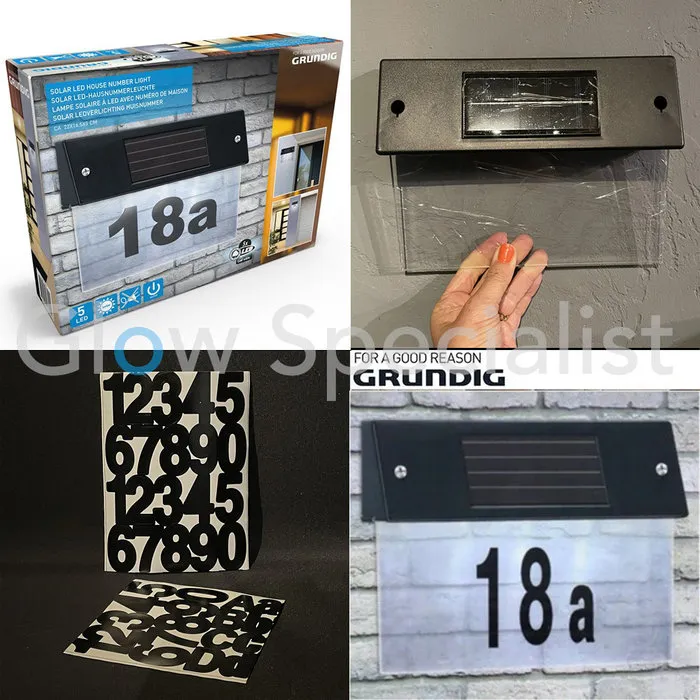 Grundig LED HOUSE NUMBER PLATE SOLAR POWERED