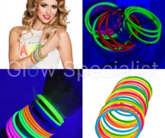 UV / BLACKLIGHT NEON BRACELETS - SET OF 15