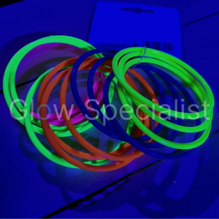 UV / BLACKLIGHT NEON BRACELETS - SET OF 15