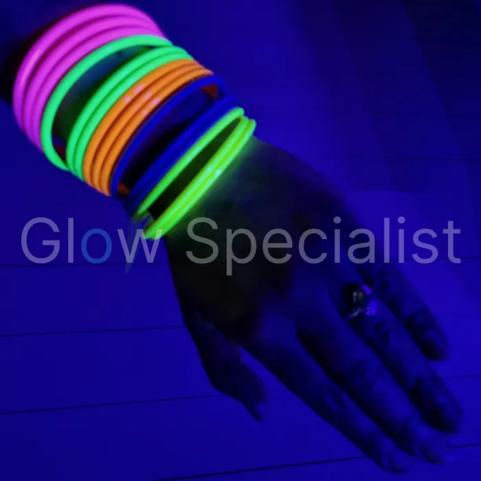 UV / BLACKLIGHT NEON BRACELETS - SET OF 15
