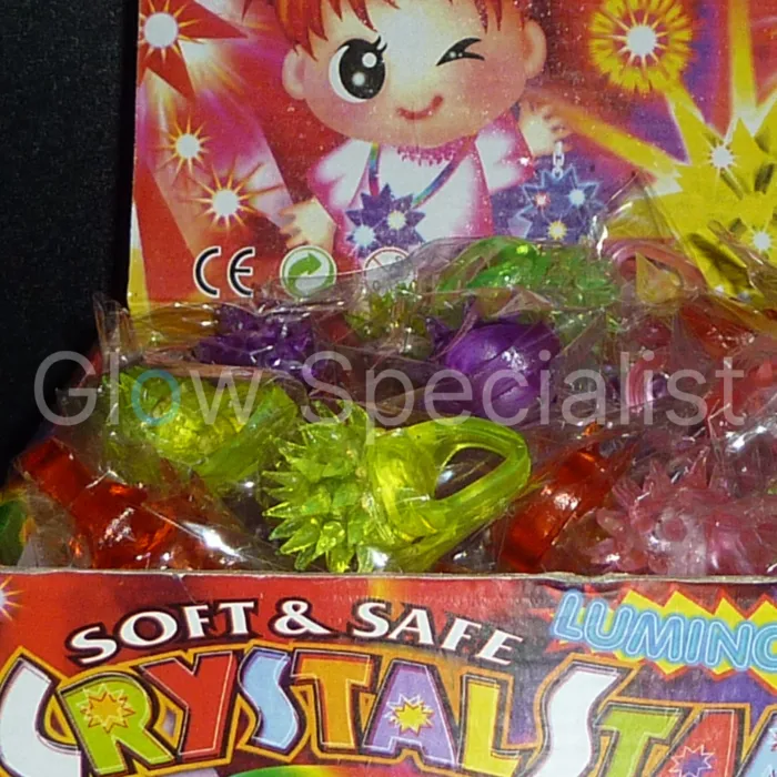 LED Spike Rings – Display Box with 48 Flashing Colourful Rings